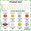 8Pcs 8 Styles Sports Silicone Beads Knitting Needle Protectors/Knitting Needle Stoppers DIY-NB0010-34-2