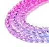 Transparent Gradient Color Glass Beads Strands GLAA-G101-2mm-11-5