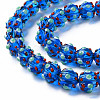 Transparent Handmade Bumpy Lampwork Beads Strands LAMP-T007-18-B09-3