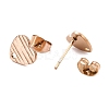 Ion Plating(IP) 304 Stainless Steel Stud Earring Findings STAS-I183-03A-RG-3
