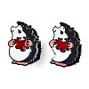Hedgehog with Puzzle Enamel Pin JEWB-N007-240-2