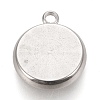Tarnish Resistant 304 Stainless Steel Pendant Cabochon Settings STAS-K202-03D-P-2