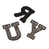 Alphabet Resin Rhinestone Patches DIY-TAC0005-45H-13