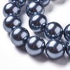 Eco-Friendly Dyed Glass Pearl Round Beads Strands HY-A002-14mm-RB077-3