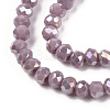 Electroplate Glass Beads Strands EGLA-A034-P3mm-B19-3