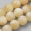 Natural Yellow Jade Beads Strands X-G-S259-49-10mm-1