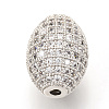 Brass Micro Pave Cubic Zirconia Beads ZIRC-Q013-128P-3