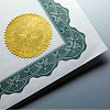 Plastic Self Adhesive Gold Foil Embossed Stickers DIY-WH0211-386-4