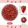 60Pcs Handmade Lampwork 3D Strawberry Beads LAMP-LT0001-03-2