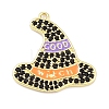 Rack Plating Brass Cubic Zirconia Pendants KK-D031-07G-01-1