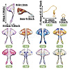 DIY Brass & Epoxy Resin Butterfly Wing Dangle Earring Jewelry Kits DIY-TA0010-65B-4