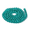 Spray Painted Crackle Glass Beads Strands CCG-Q001-8mm-15-2