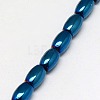 Electroplate Non-magnetic Synthetic Hematite Beads Strands G-J168-6x4mm-02-3