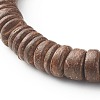 Natural Coconut Wood Beads Stretch Bracelets BJEW-JB06643-5