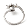 Rotatable Cat Eye Open Ring with Cubic Zirconia RJEW-Q776-01G-03-5
