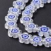 Handmade Millefiori Glass Bead Strands LAMP-J035-10mm-55-4