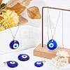 SUNNYCLUE 5Pcs 5 Style Handmade Evil Eye Lampwork Pendants LAMP-SC0001-17-5