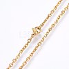 304 Stainless Steel Cable Chain Necklaces NJEW-P226-01G-02-2