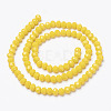 Opaque Solid Color Glass Beads Strands EGLA-A034-P10mm-D04-2