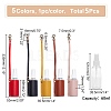 5Pcs 5 Colors Plastic Hand Sanitizer Bottle with PU Leather Cover KEYC-WR0001-34-2