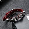 Cowhide Cord Bracelets PW-WG51325-02-1
