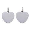 Tarnish Resistant 304 Stainless Steel Mirror Polished Finish Stamping Blank Tag Pendants STAS-P055-04P-2