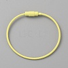 Baking Paint Stainless Steel Cable Wire Keychain AJEW-WH0413-15O-1
