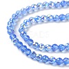 Transparent Electroplate Glass Beads Strands GLAA-Q099-B01-02-3