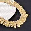 316L Surgical Stainless Steel Textured Link Chain Choker Necklaces SA-CBAB122-06G-3