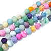 Natural Weathered Agate Beads Strands X-G-G589-10mm-11-2