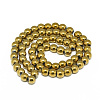 Electroplate Non-magnetic Synthetic Hematite Beads Strands X-G-T061-49B-2