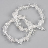 Natural Quartz Crystal & Glass Beaded Stretch Bracelets BJEW-S143-57-1