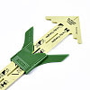 Plastic 5-in-1 Sliding Gauge Measuring Sewing Ruler Tool TOOL-WH0121-05-3