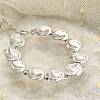 Brass Flat Round Links Bracelets for Women KK-B124-11P-2