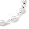Round ABS Plastic Imitation Pearl Beads Bracelets BJEW-JB12838-3
