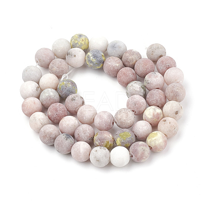 Natural Marble and Sesame Jasper/Kiwi Jasper Beads Strands G-T106-289-1