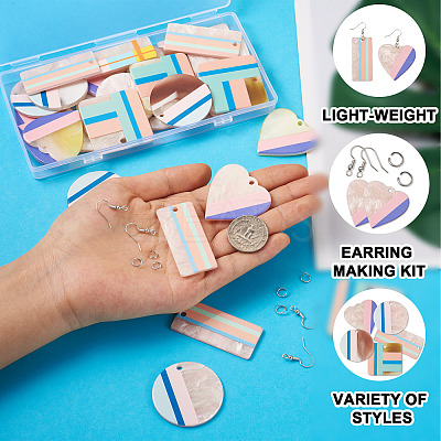 DIY Two Tone 3D Printed Drop Earring Making Kit DIY-FW0001-18-1