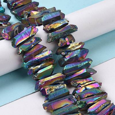 Natural Quartz Crystal Points Beads Strands G-K181-B19-1