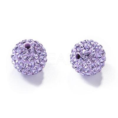 Polymer Clay Rhinestone Beads RB-H258-HD8mm-371-1
