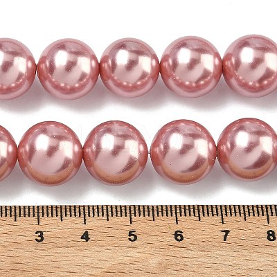 Electroplated Shell Pearl Beads Strands BSHE-G041-14mm-05-1
