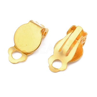 Iron Clip-on Earring Settings IFIN-R204-09G-1