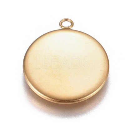 Ion Plating(IP) 304 Stainless Steel Pendant Cabochon Settings LS-STAS-G127-13-16mm-G-1