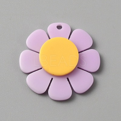 Opaque Resin Pendants LS-RESI-WH0029-46B-03-1