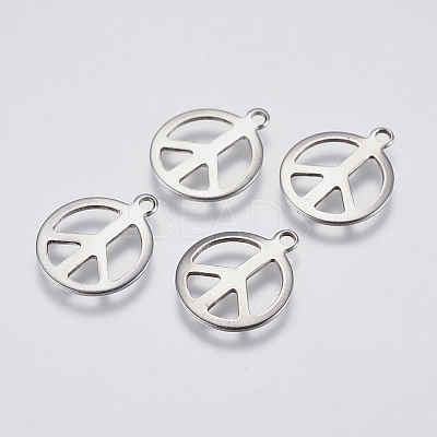 Tarnish Resistant 201 Stainless Steel Pendants STAS-P225-015P-1