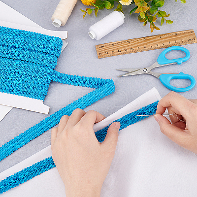 Polyester Braided Lace Trim OCOR-WH0074-92D-1