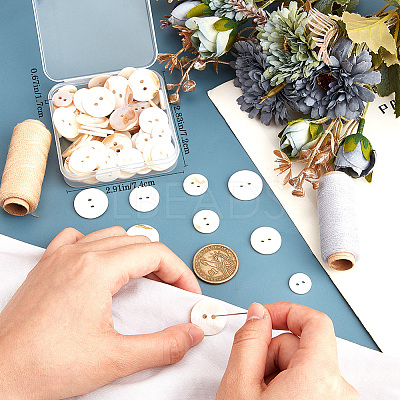 80Pcs 4 Styles Shell Buttons FIND-BBC0015-95A-1