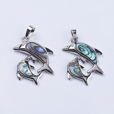 Abalone Shell/Paua Shell Pendants X-SSHEL-L008-11P-1