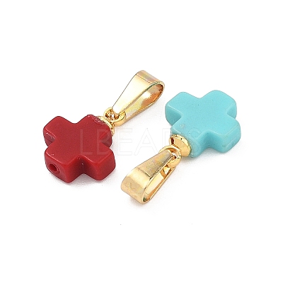 Dyed Synthetic Coral Pendants PALLOY-JF05365-1