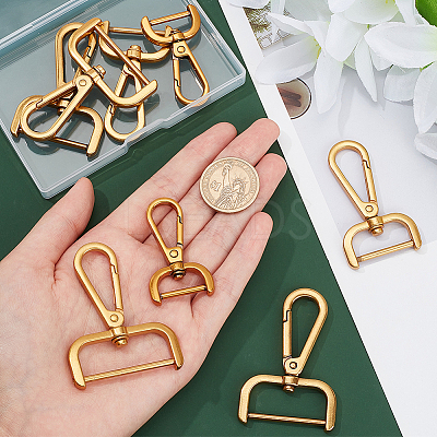 8Pcs 4 Styles Tibetan Style Zinc Alloy Swivel Lobster Claw Clasps FIND-PH0008-63AG-1