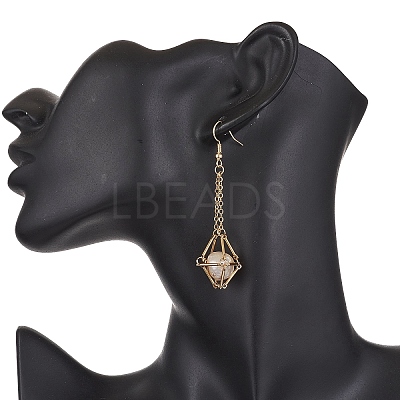 Brass Erring Hooks with Tray EJEW-JE05394-01-1
